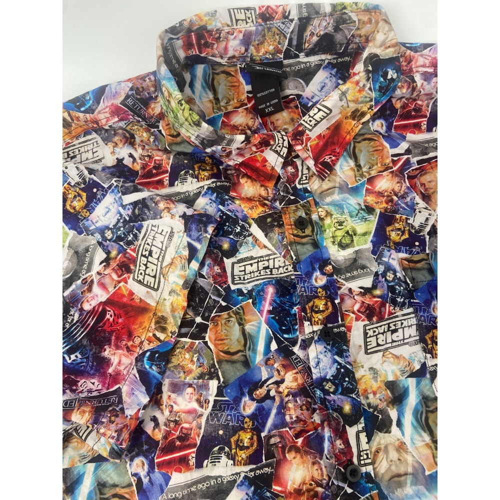 Star Wars Our Universe Button‎ Down Shirt Collage Print Size 2XL